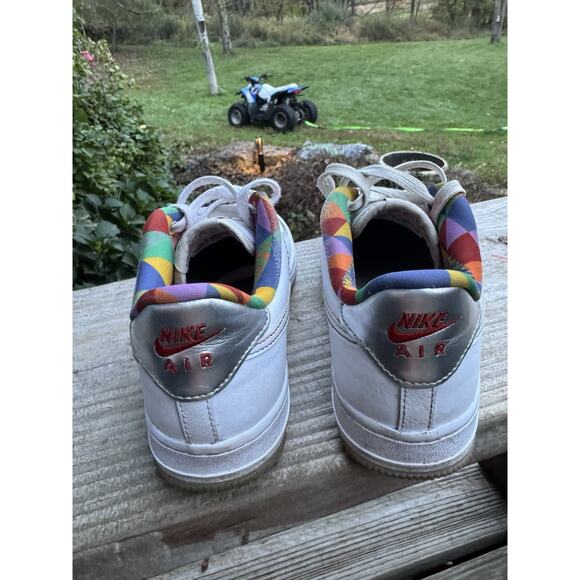 Preowned Nike AF1 LV8 Playful Print White SIZE 5y - Picture 4 of 9
